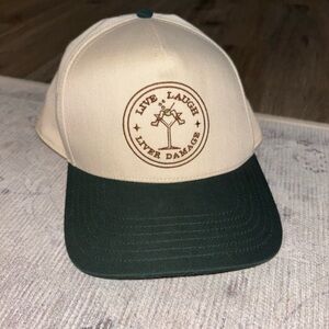Live Laugh Liver Damage Cream and Green trucker Hat